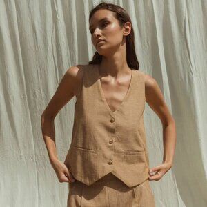 Indi and Cold Chambray Waistcoat BLOWOUT